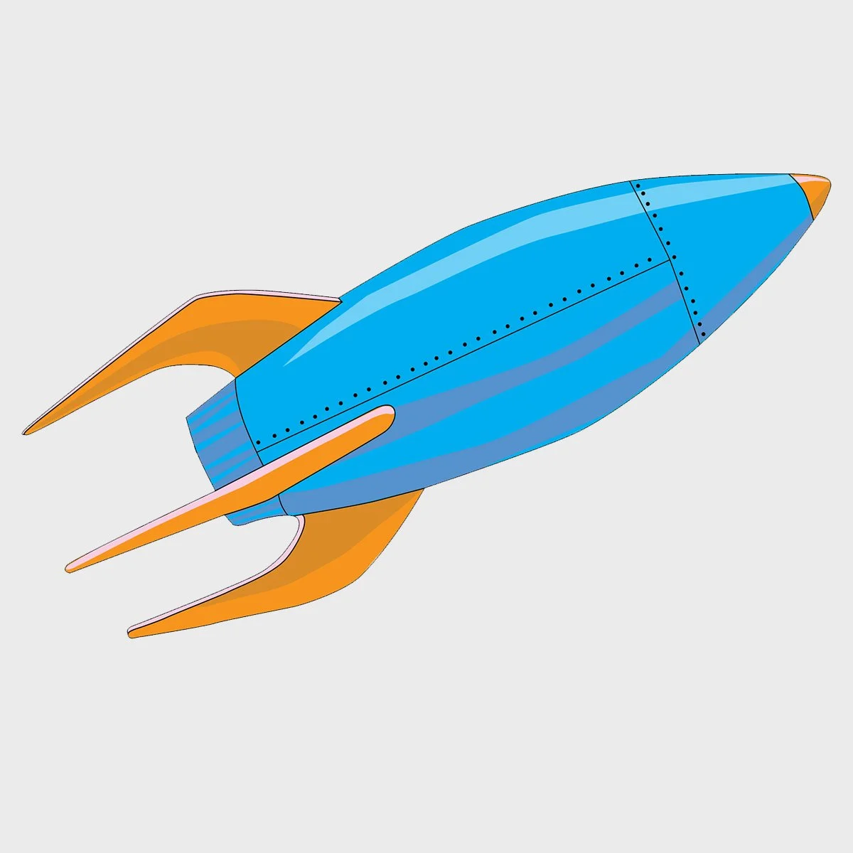 retro rocket, illustrated by Terry Marks