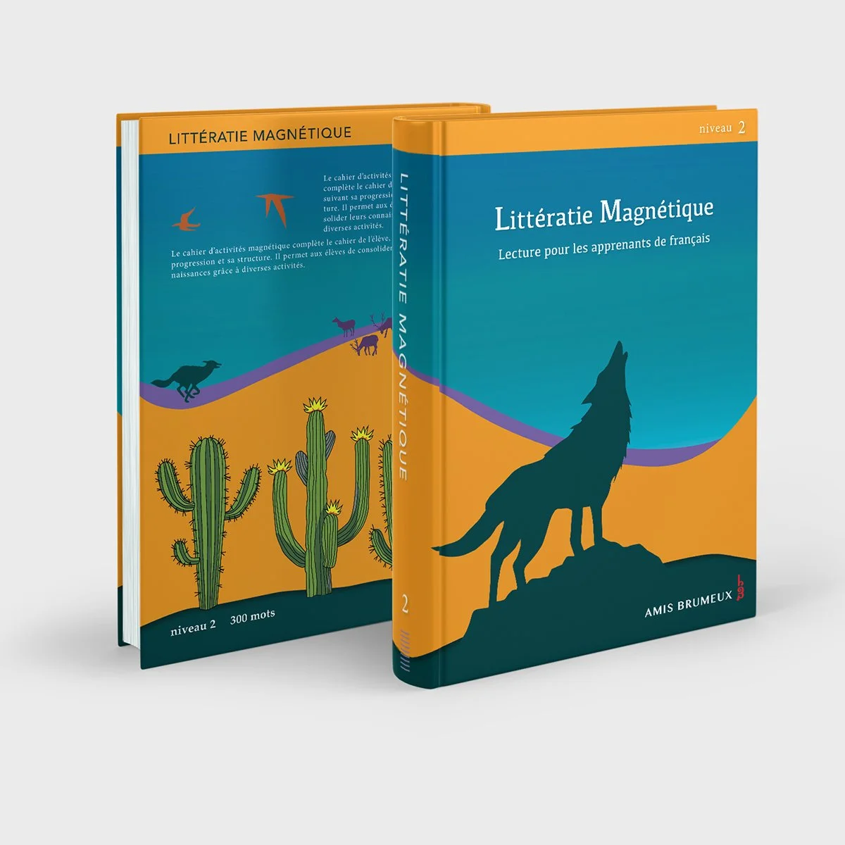 howling wolf and cactus book cover, illustrated by Terry Marks