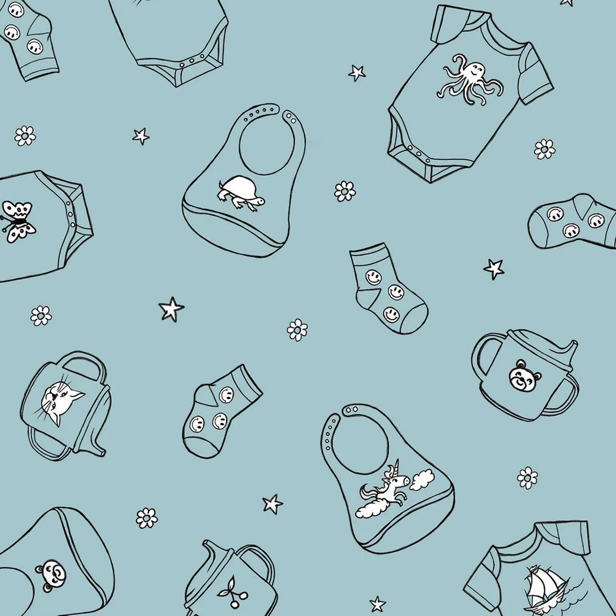 baby themed chapter opener pattern, Dad Truths, illustrated by Terry Marks