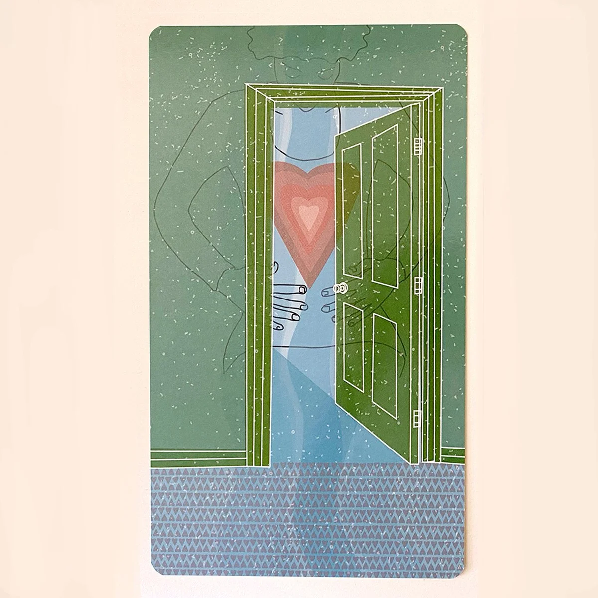 meditation card, door, illustrated by Terry Marks