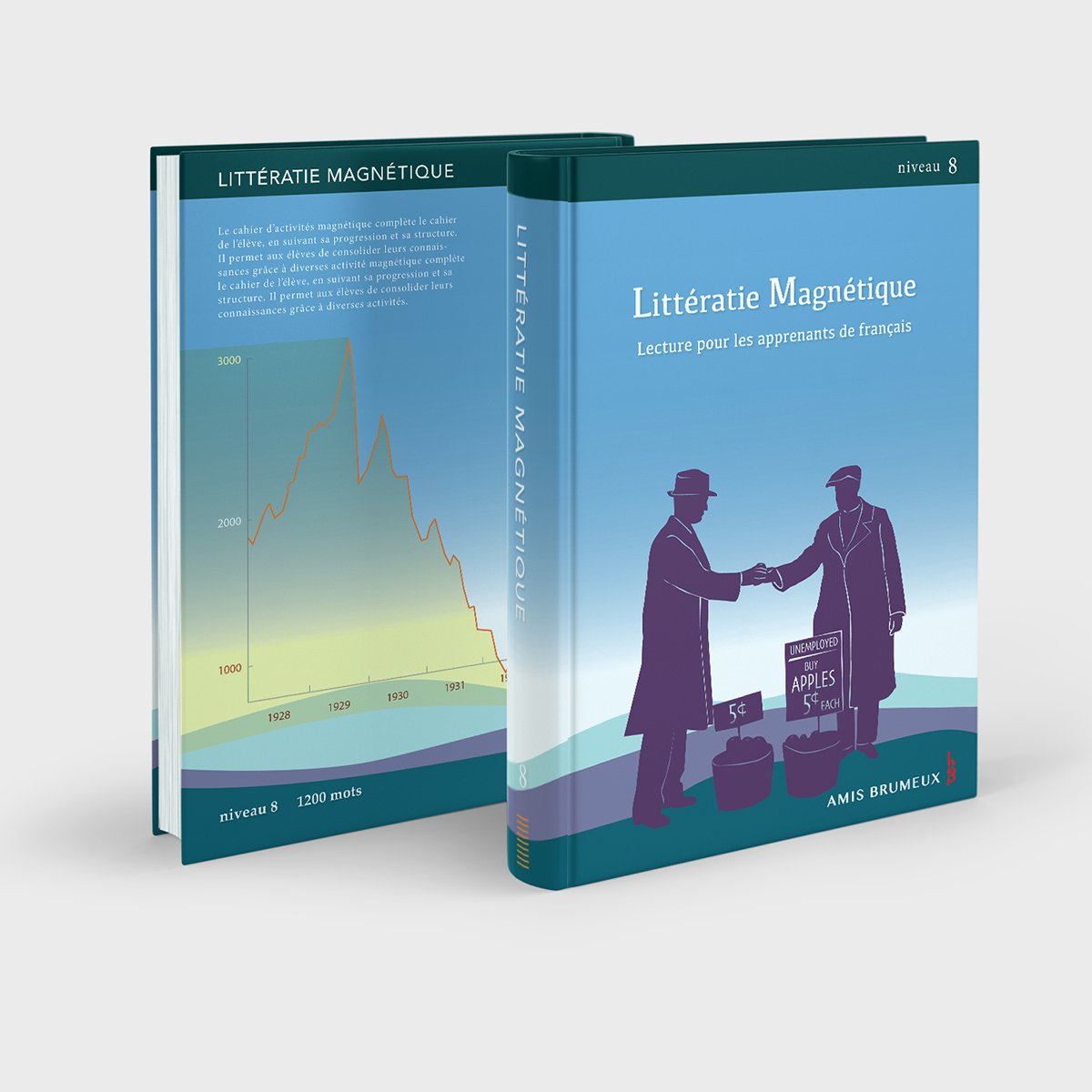 1920s stock market crash graph and street apple seller, book cover, illustrated by Terry Marks