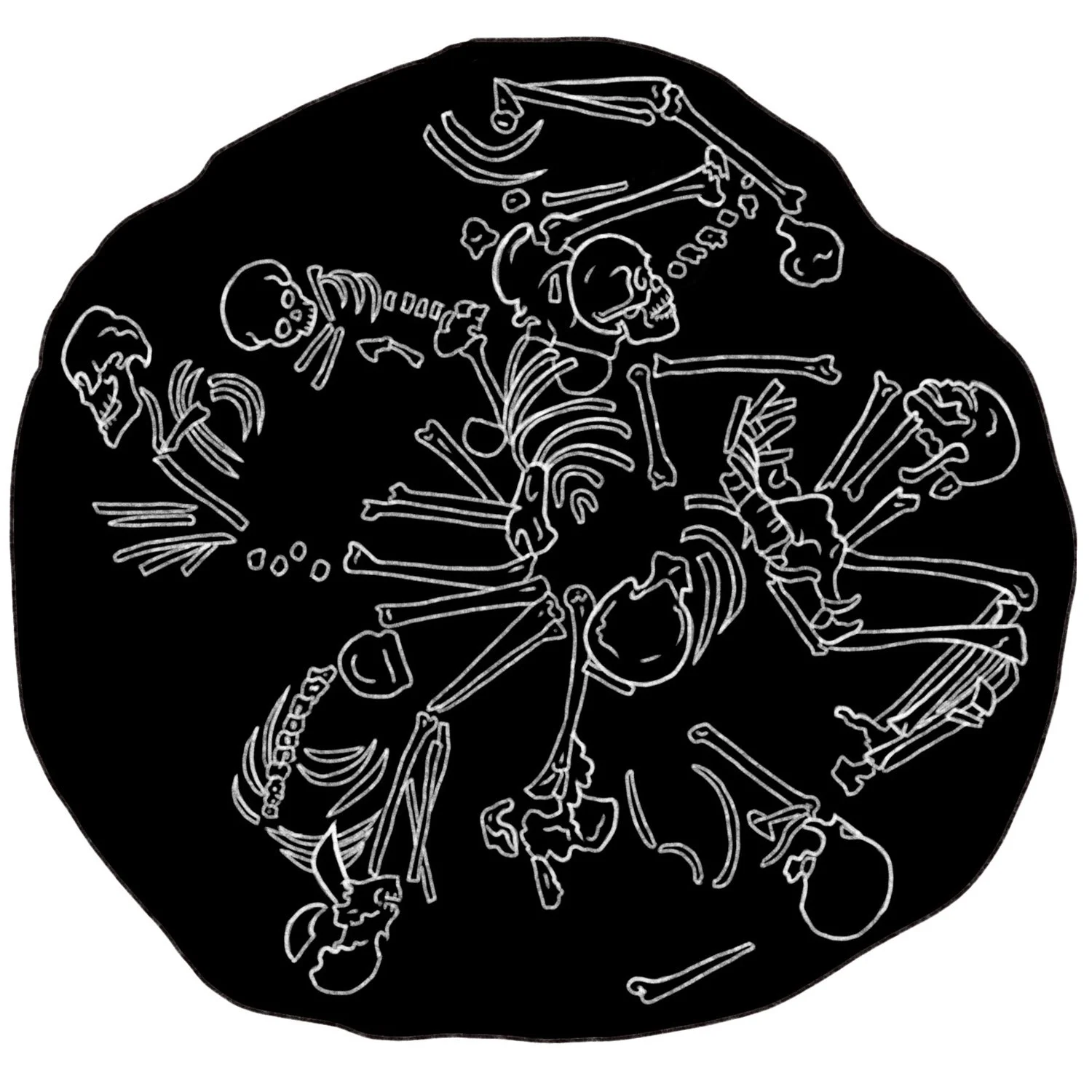 aztec spiral burial,  illustration by Terry Marks