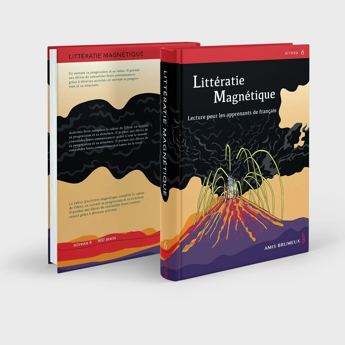 erupting volcano, book cover, illustrated by Terry Marks