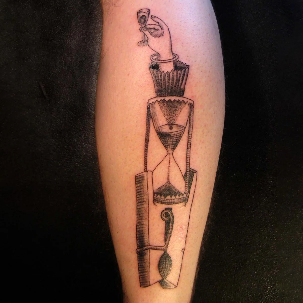 Cadavre Exquis (Exquisite Corpse) - a toast and a clip- inked by Terry Marks from original artwork