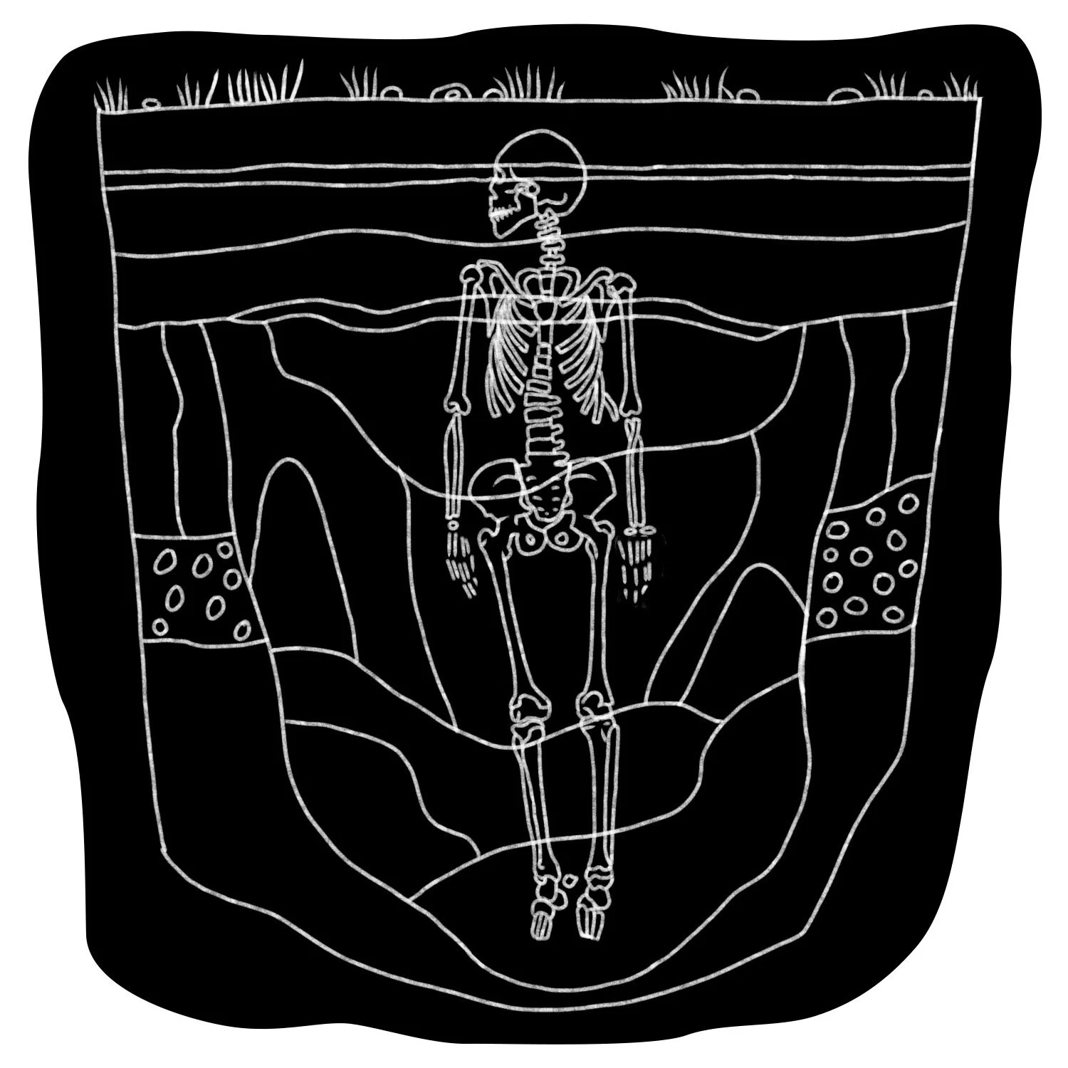 standing burial, illustrated by Terry Marks