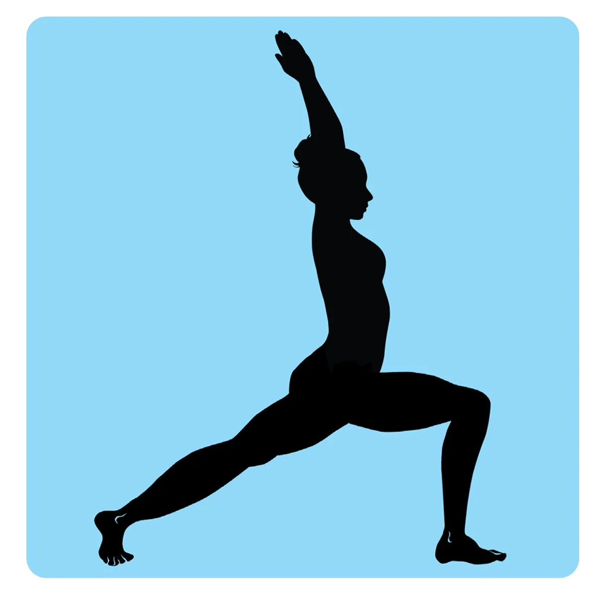 woman in yoga lunge pose, Anjaneyasana, illustration by Terry Marks