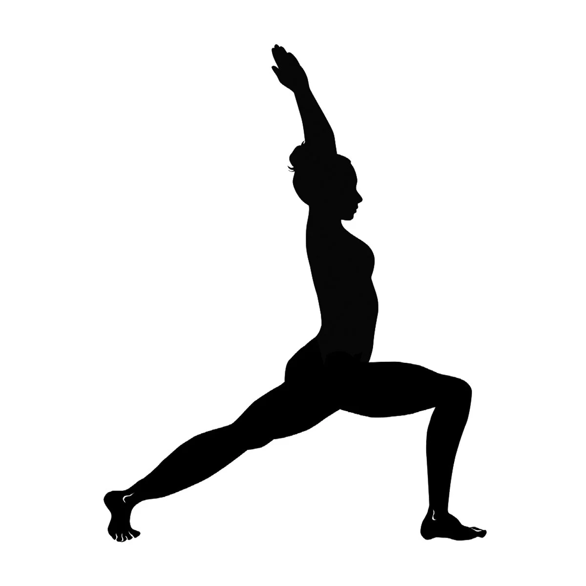 woman in yoga lunge pose, Anjaneyasana, illustration by Terry Marks