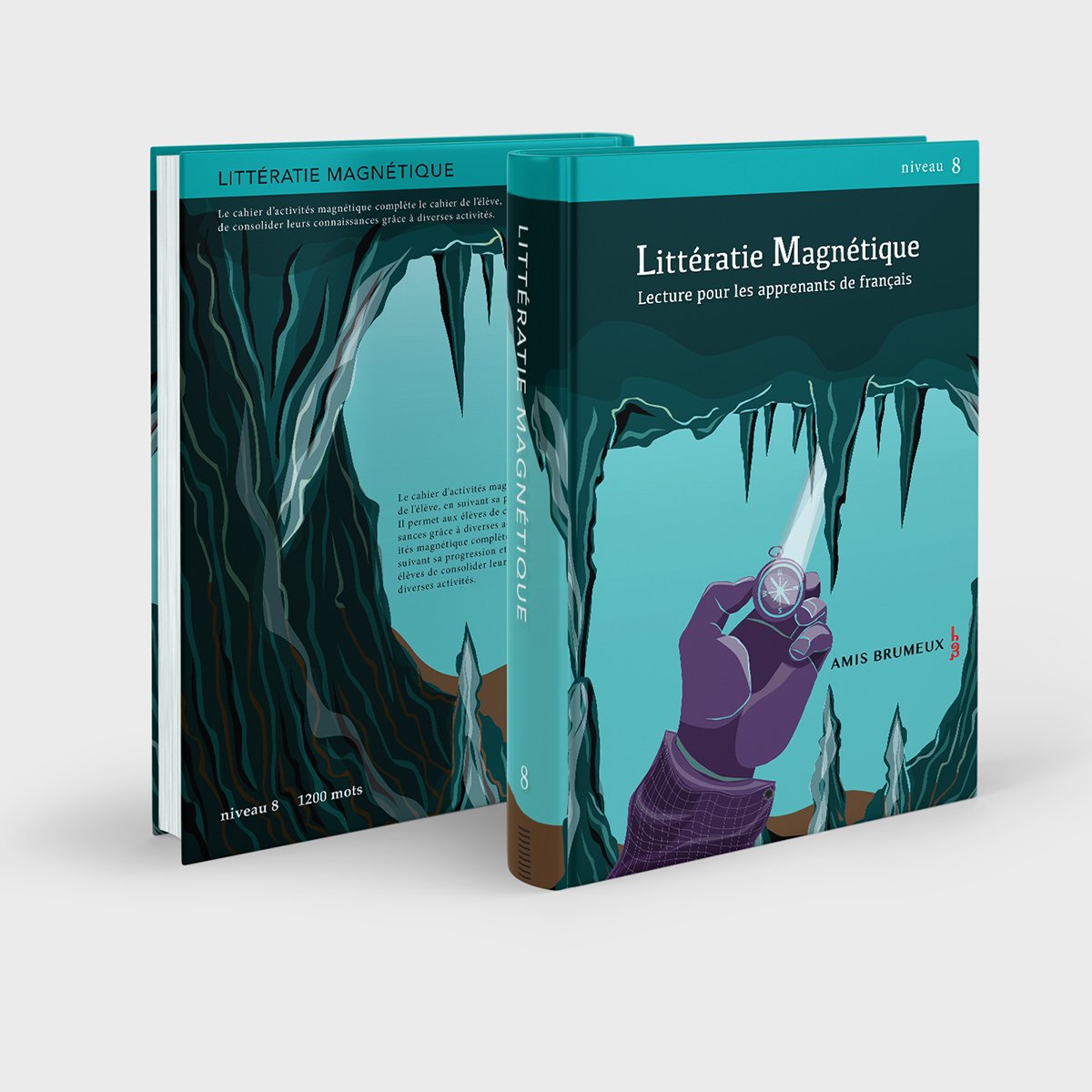 compass in cave, book cover, illustrated by Terry Marks