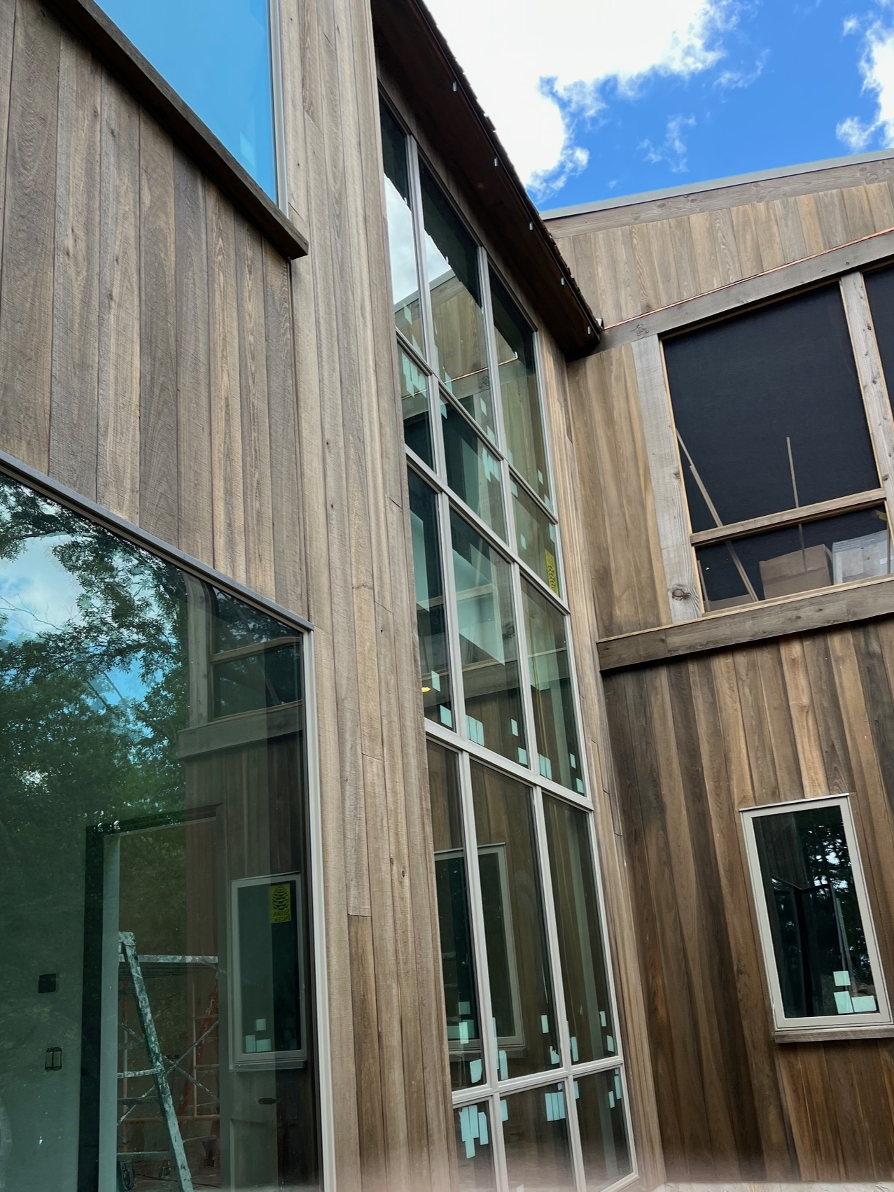 Exterior view of windows cleaned by Hammer Window Washing.