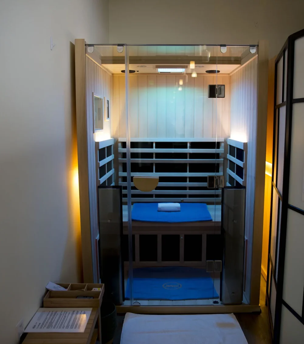 Infrared sauna at Float Seattle Greenwood