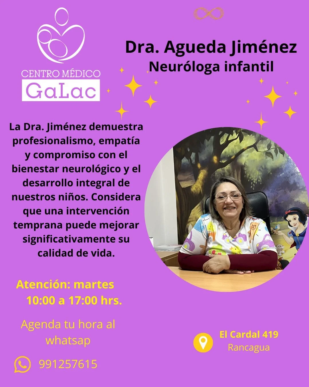 Pediatr&iacute;a GaLac le da la bienvenida a la Dra. &Aacute;gueda Jim&eacute;nez, especialista en Neurolog&iacute;a Infantil, qui&eacute;n atiende ni&ntilde;os desde el nacimiento hasta los 14 a&ntilde;os.
#tea #autismo #TDAH #deficit #convulsiones 