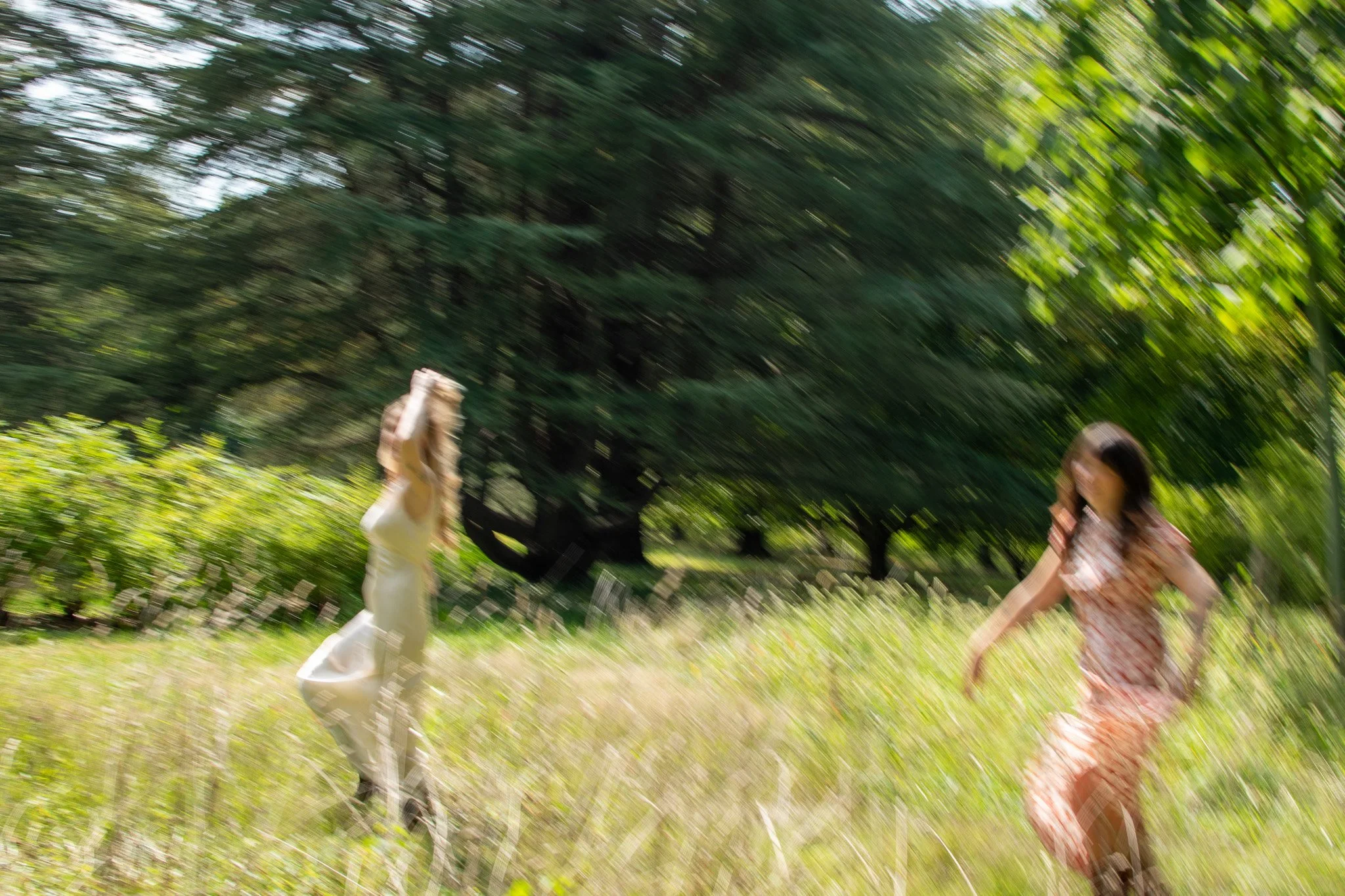 Two holistic therapists running free connecting to their inner-child and authentic selves