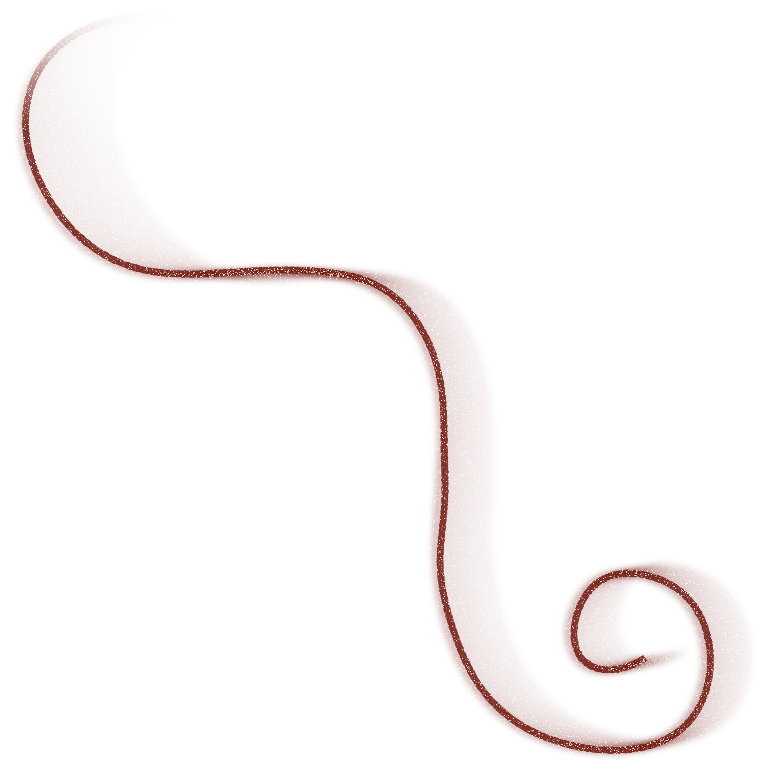 Red sparkly glitter cursive letter 'Q' with a dotted texture.