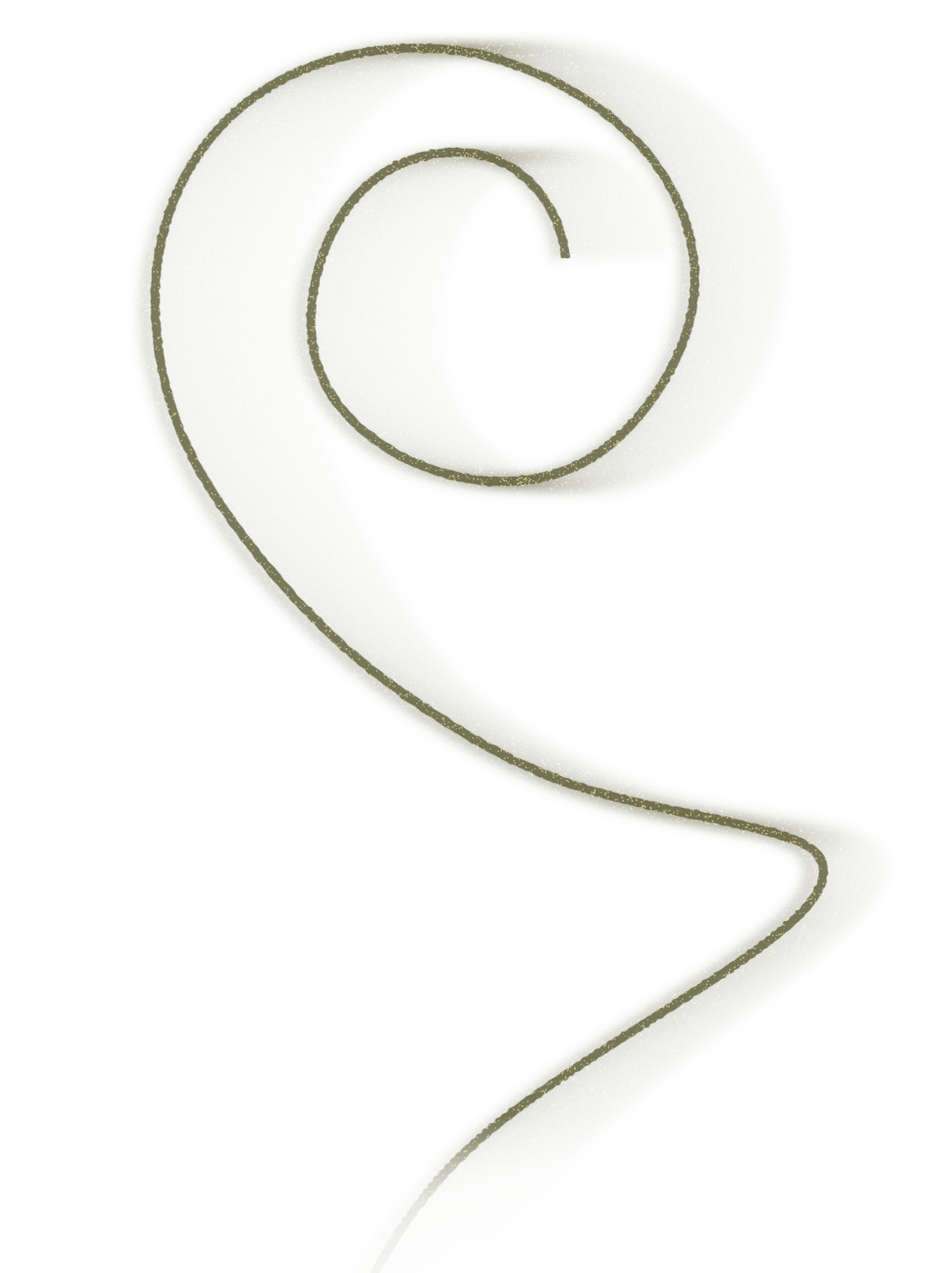 Stylized number two with a gradient gold color and dotted texture.