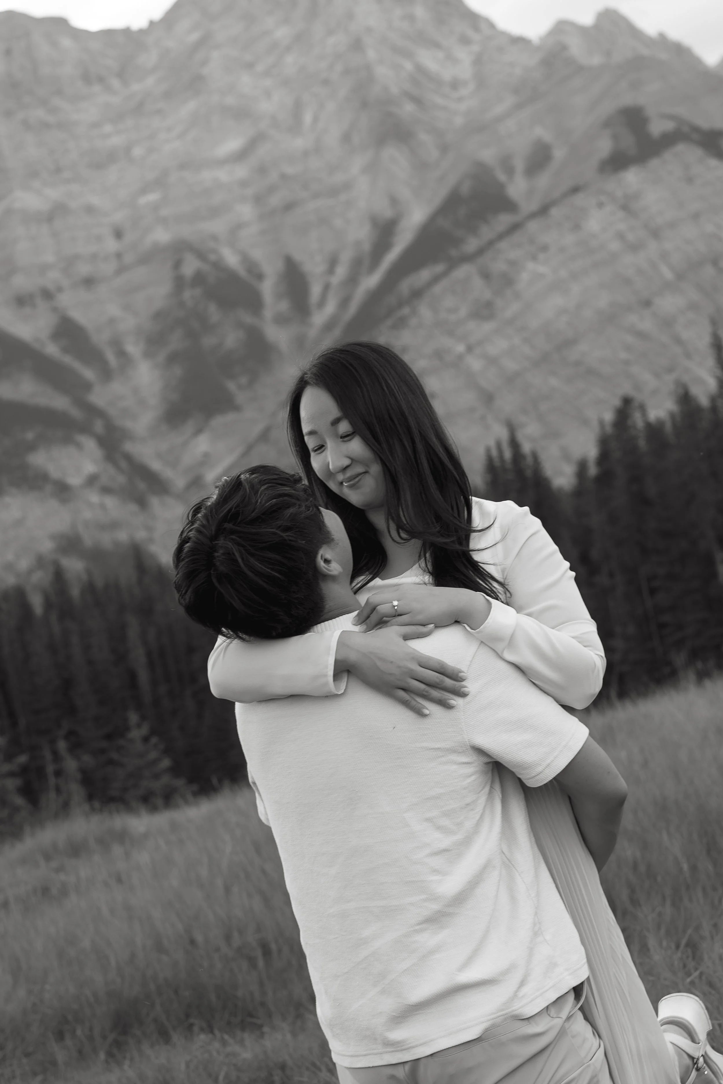 Banff, Alberta. Engagement Session at Moraine Lake. Shot by KC Photography