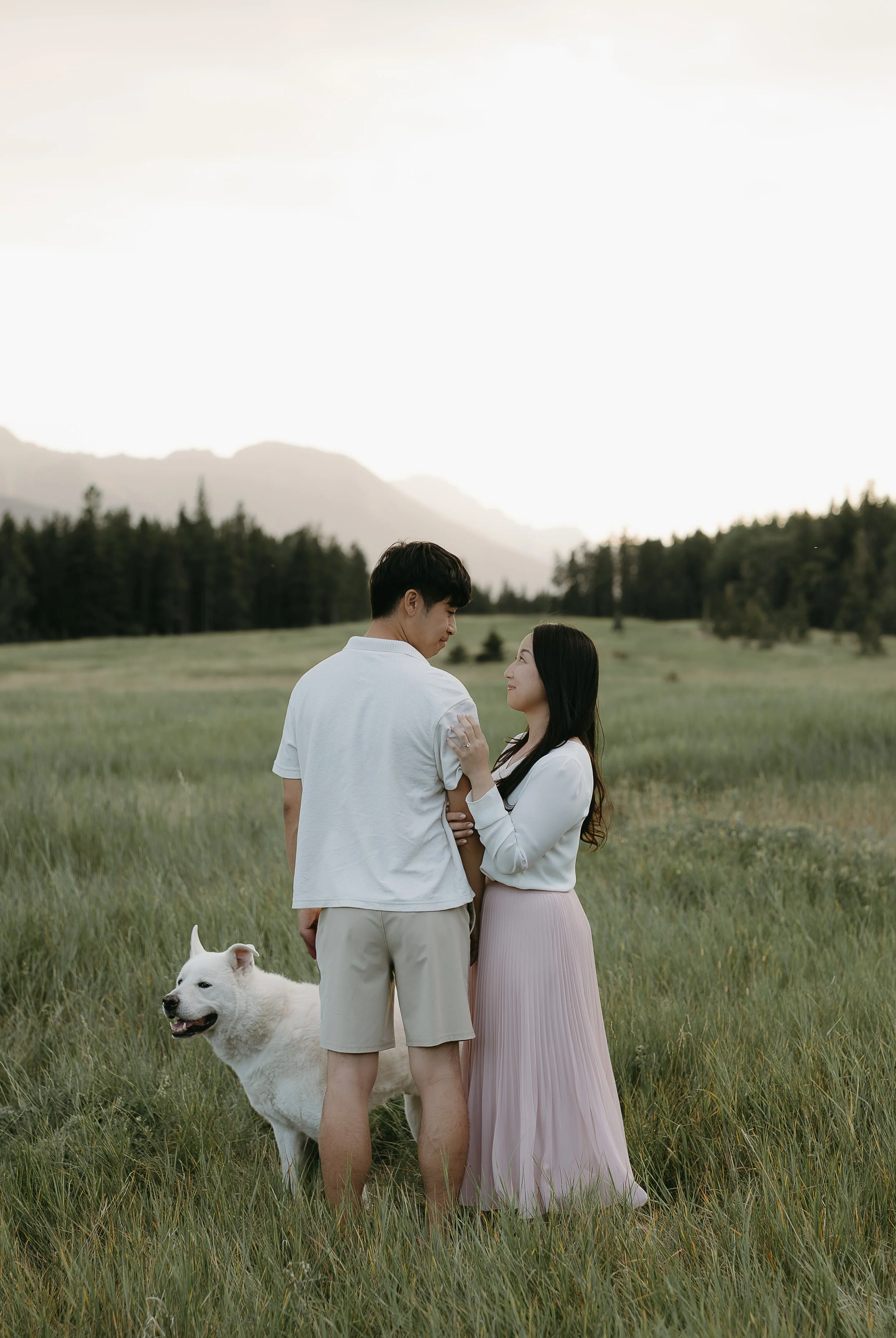 Banff, Alberta. Engagement Session at Moraine Lake. Shot by KC Photography