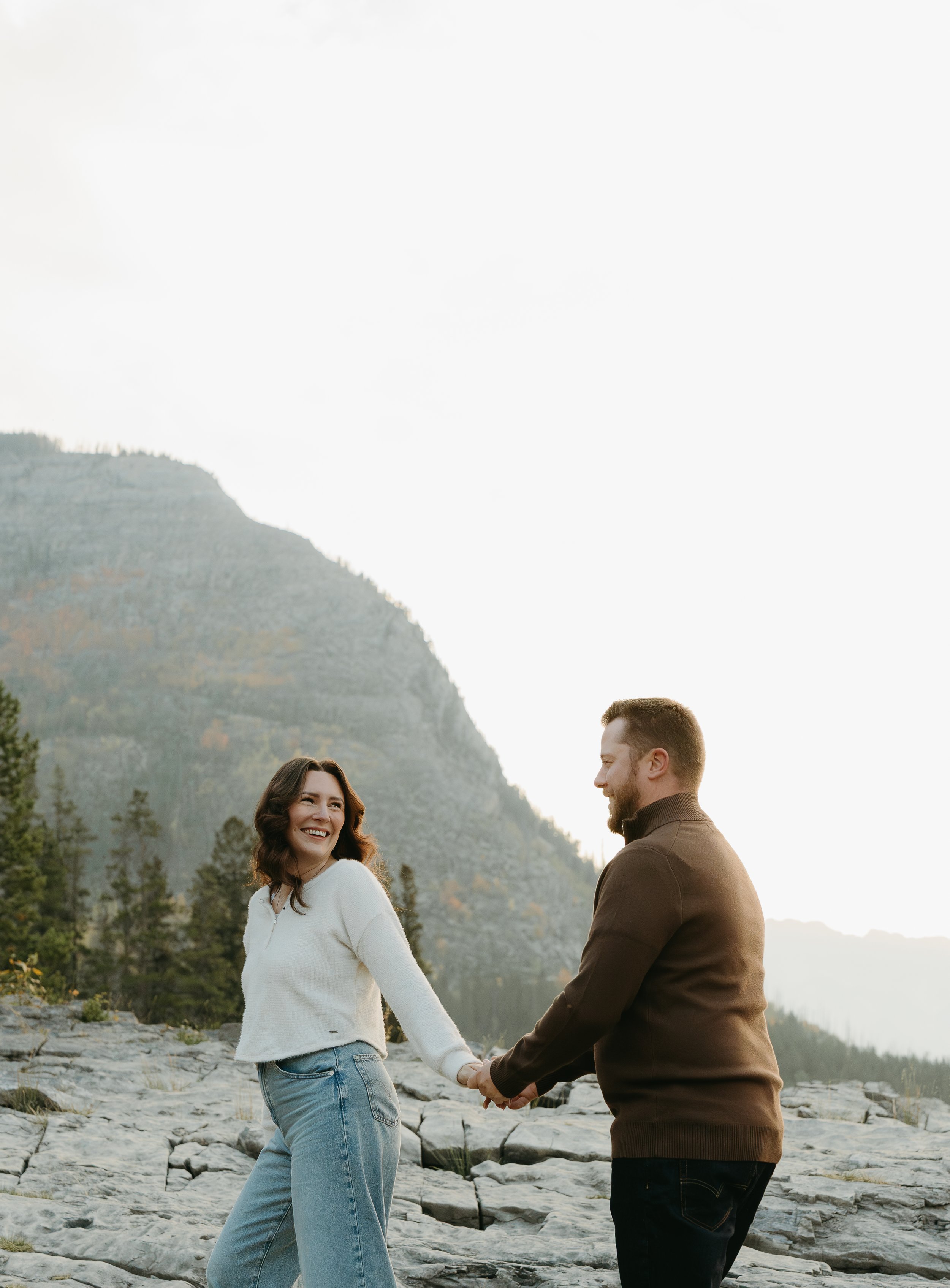 Banff, Alberta. Engagement Session at Moraine Lake. Shot by KC Photography