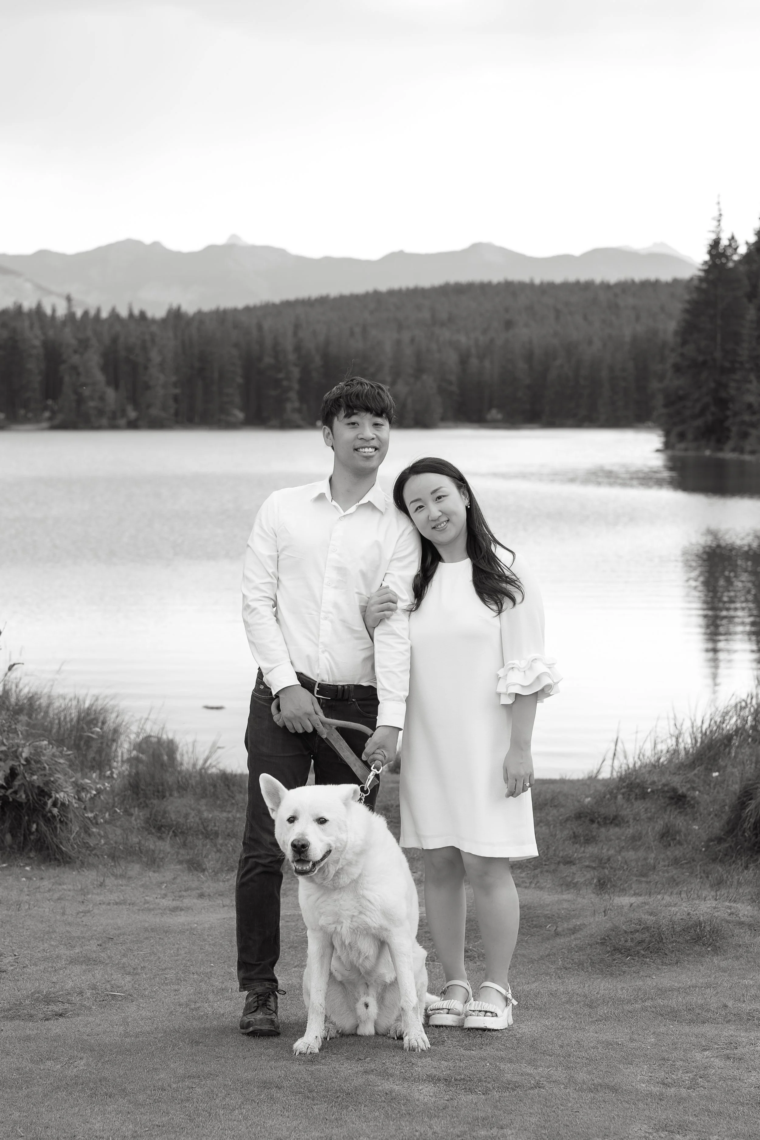 Banff, Alberta. Engagement Session at Moraine Lake. Shot by KC Photography