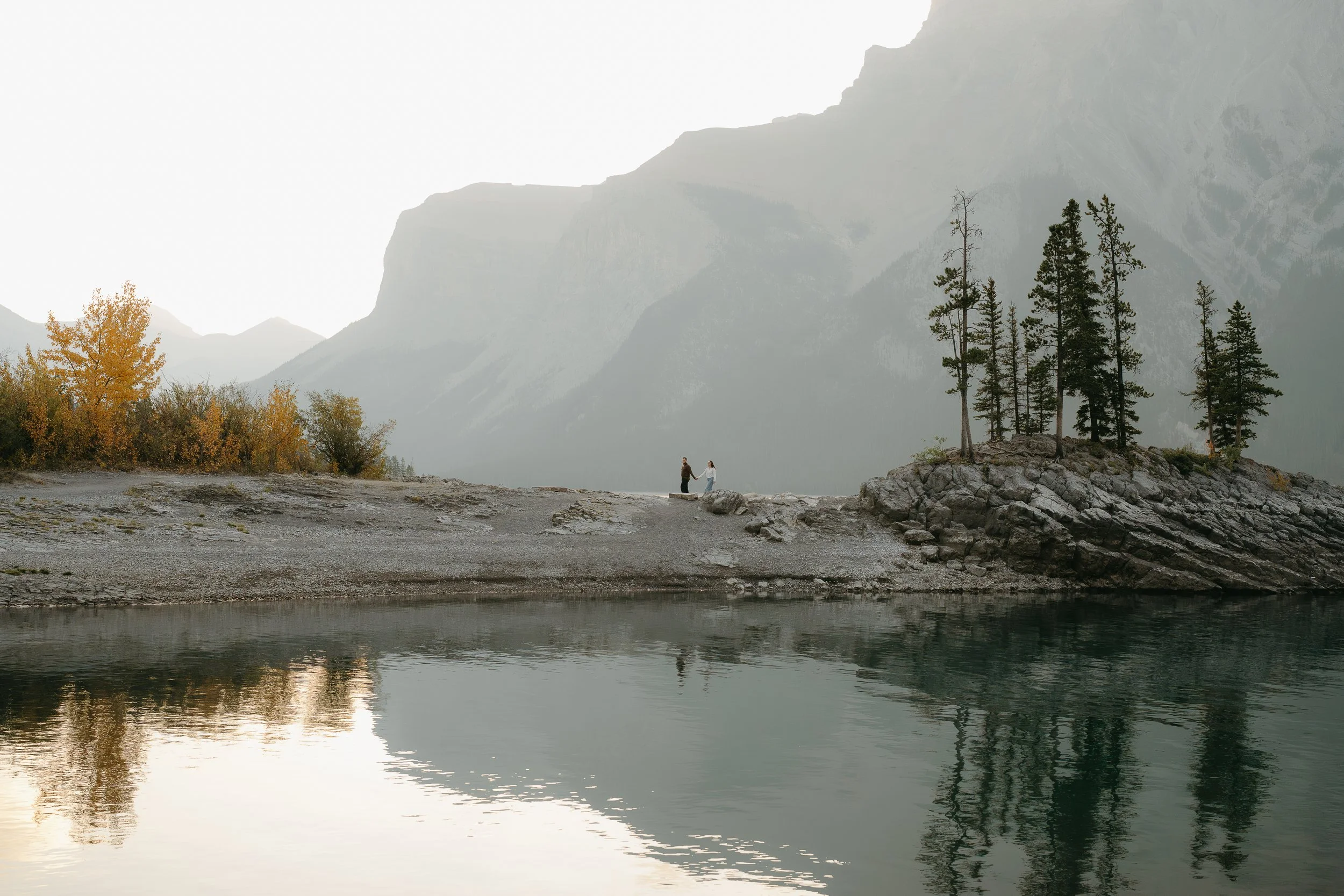 Banff, Alberta. Engagement Session at Moraine Lake. Shot by KC Photography