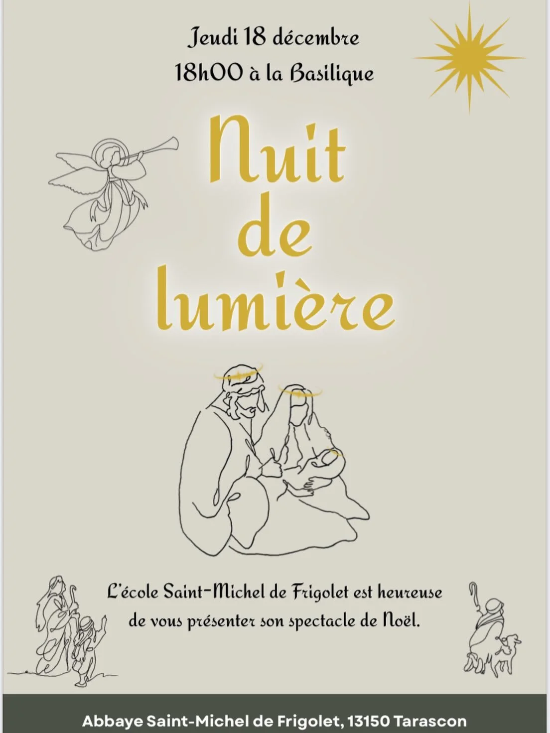 ✨ Spectacle de No&euml;l ✨

Les coulisses s&rsquo;agitent, les voix s&rsquo;&eacute;chauffent&hellip; et la magie prend forme.

Les enfants et l&rsquo;&eacute;quipe p&eacute;dagogique pr&eacute;parent une pi&egrave;ce pleine de douceur et d&rsquo;&ea