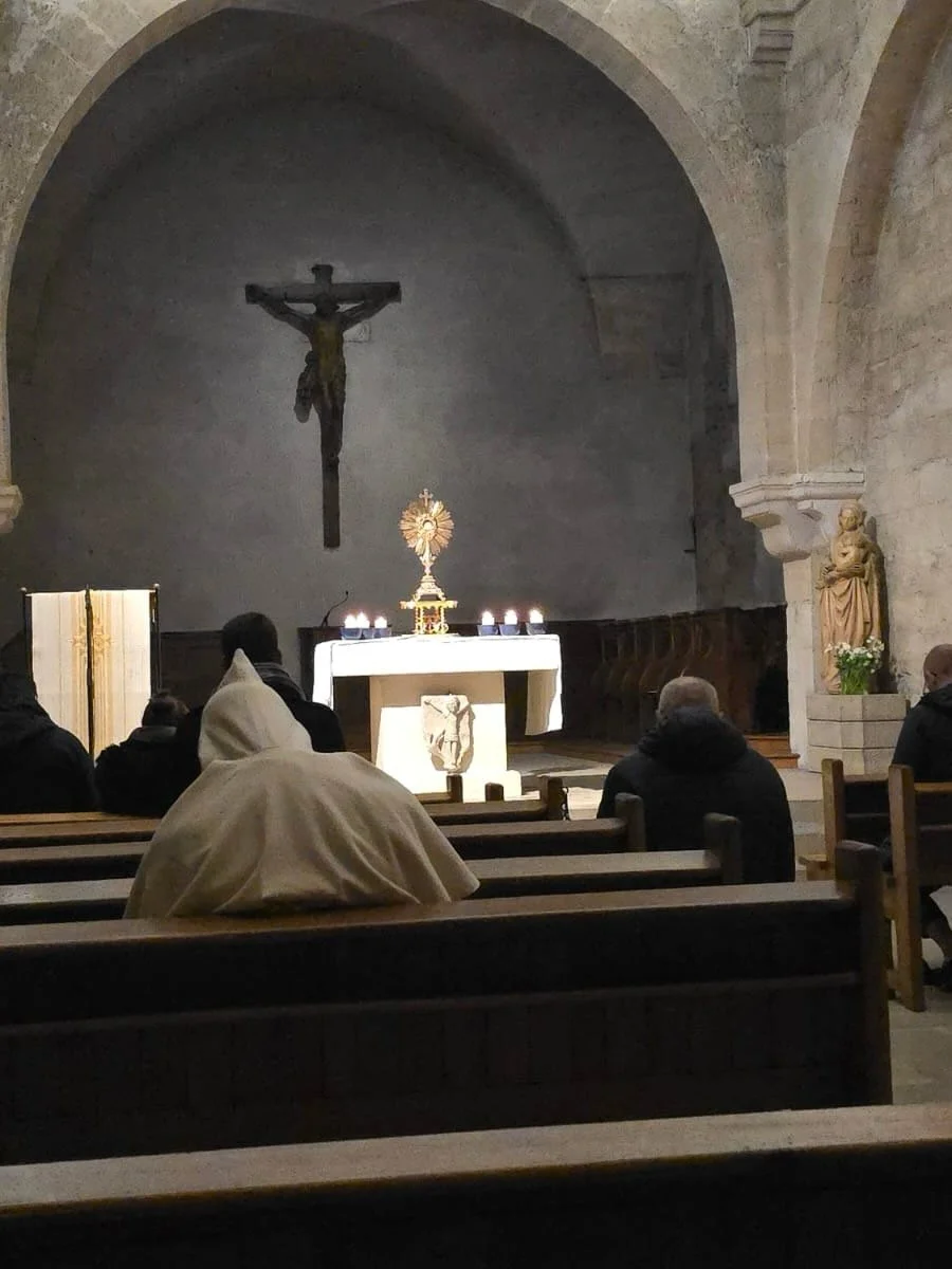 ✨ &laquo; Il est l&agrave;, pr&eacute;sent, livr&eacute; pour nous. &raquo;

Samedi dernier, parents de l&rsquo;&eacute;cole, fr&egrave;res de l&rsquo;abbaye et fid&egrave;les de plusieurs paroisses se sont rassembl&eacute;s pour une premi&egrave;re 
