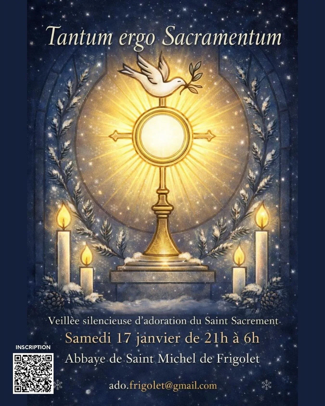 ✨Veill&eacute;e d&rsquo;adoration ✨

Depuis deux mois, les familles de l&rsquo;&eacute;cole ont mis en place une veill&eacute;e silencieuse d&rsquo;adoration du Saint-Sacr&eacute;ment chaque 3&egrave;me samedi du mois de 21h &agrave; 6h. Ouvert &agra