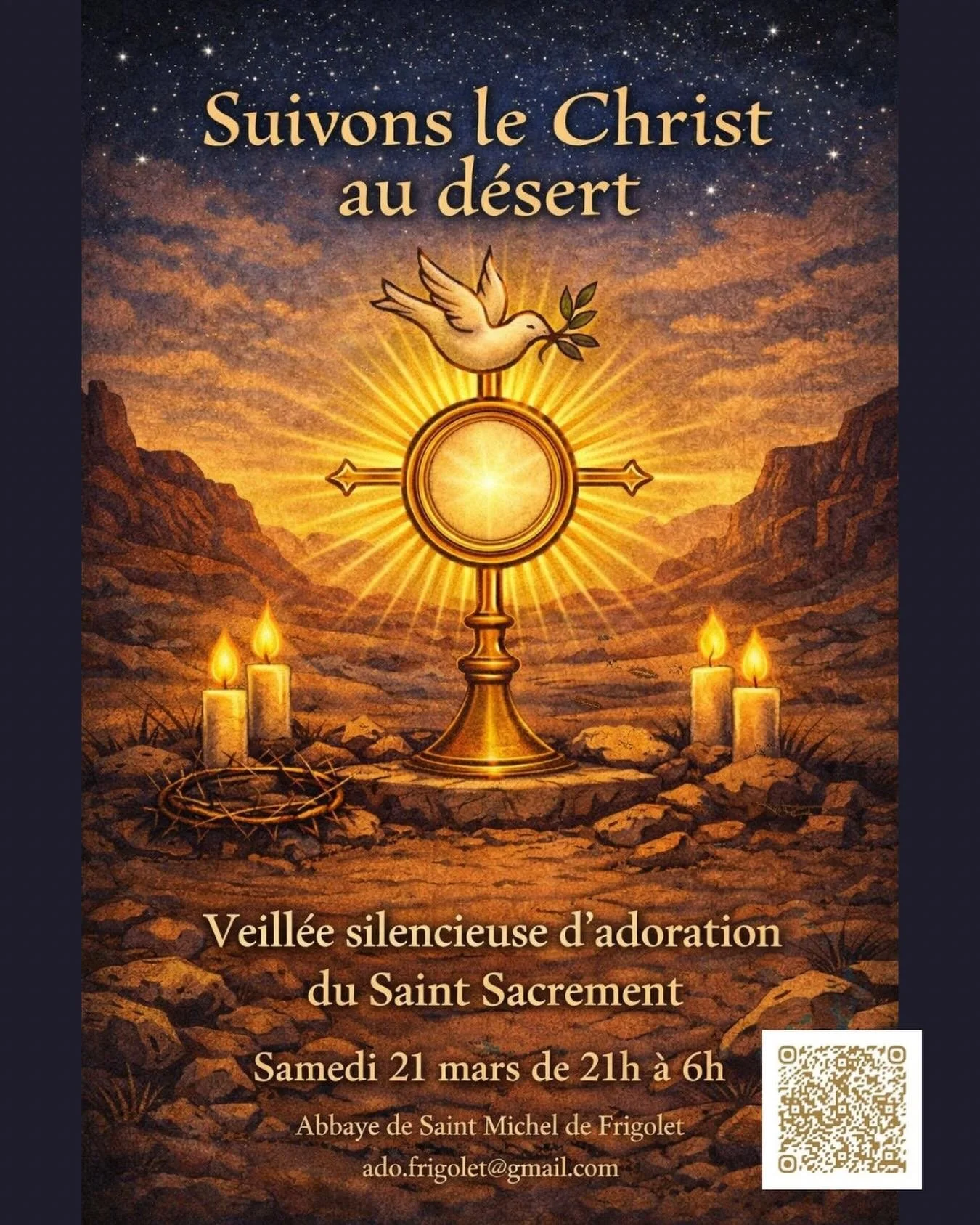 🌿 En ce temps de Car&ecirc;me, les familles de l&rsquo;&eacute;cole proposent une veill&eacute;e d&rsquo;adoration &agrave; l&rsquo;abbaye de Abbaye Saint-Michel de Frigolet.

Dans la nuit du samedi 21 mars, chacun est invit&eacute; &agrave; venir s