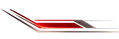 A red laptop with a sleek design viewed from the side.