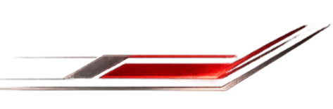 Close-up of a red and black electronic device with a sleek design.