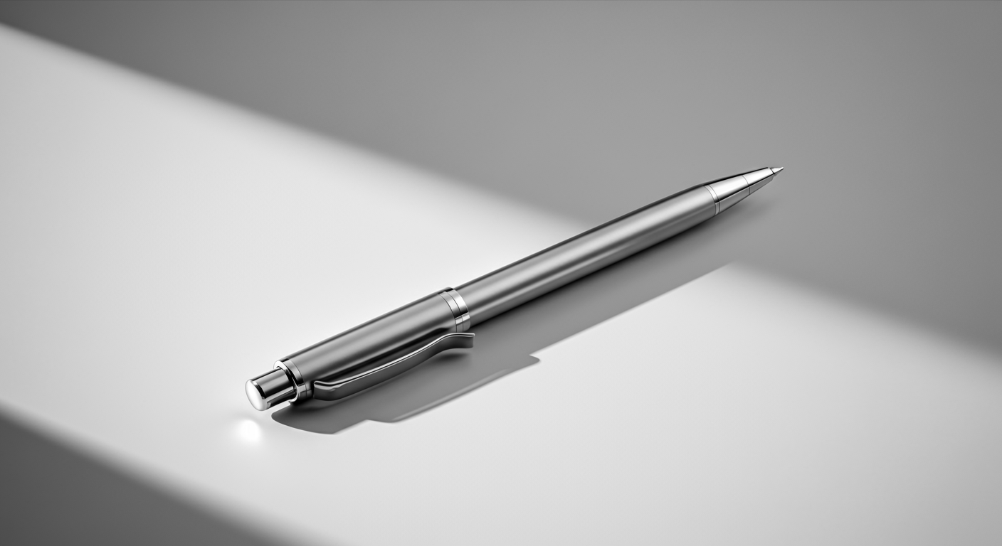 A high-fidelity minimalist pen, symbolizing the precision, clarity, and intentionality required to forge absolute operational certainty and digital resilience.