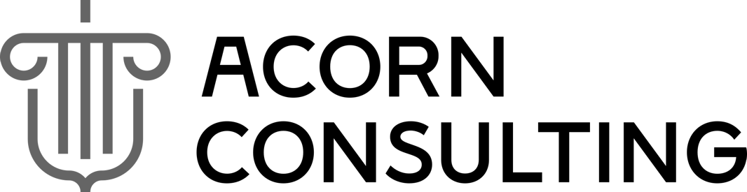 The Acorn Consulting logo, representing a partnership built on operational control and technological certainty in complex policy environments.