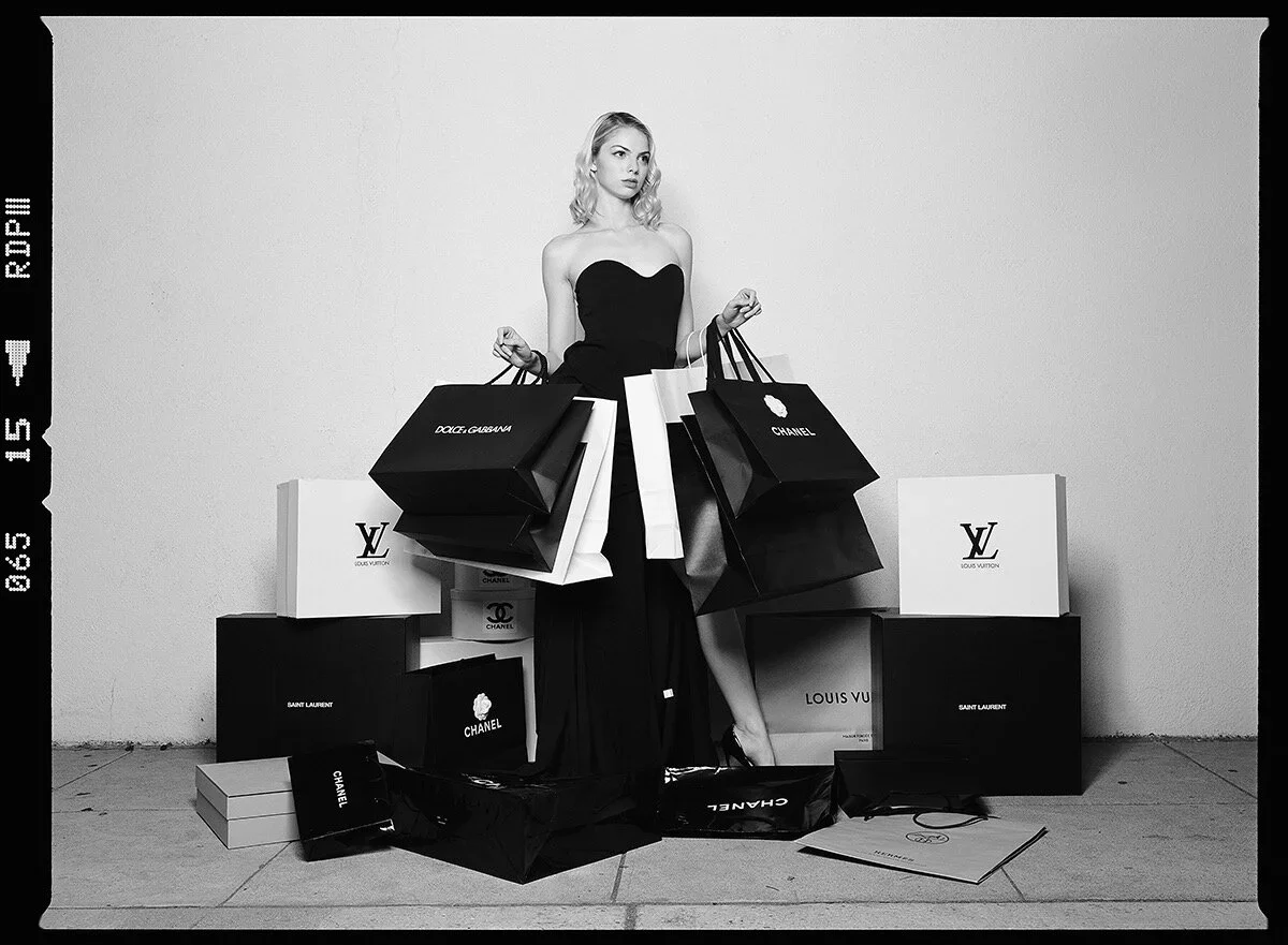 Allie with Shopping Bags