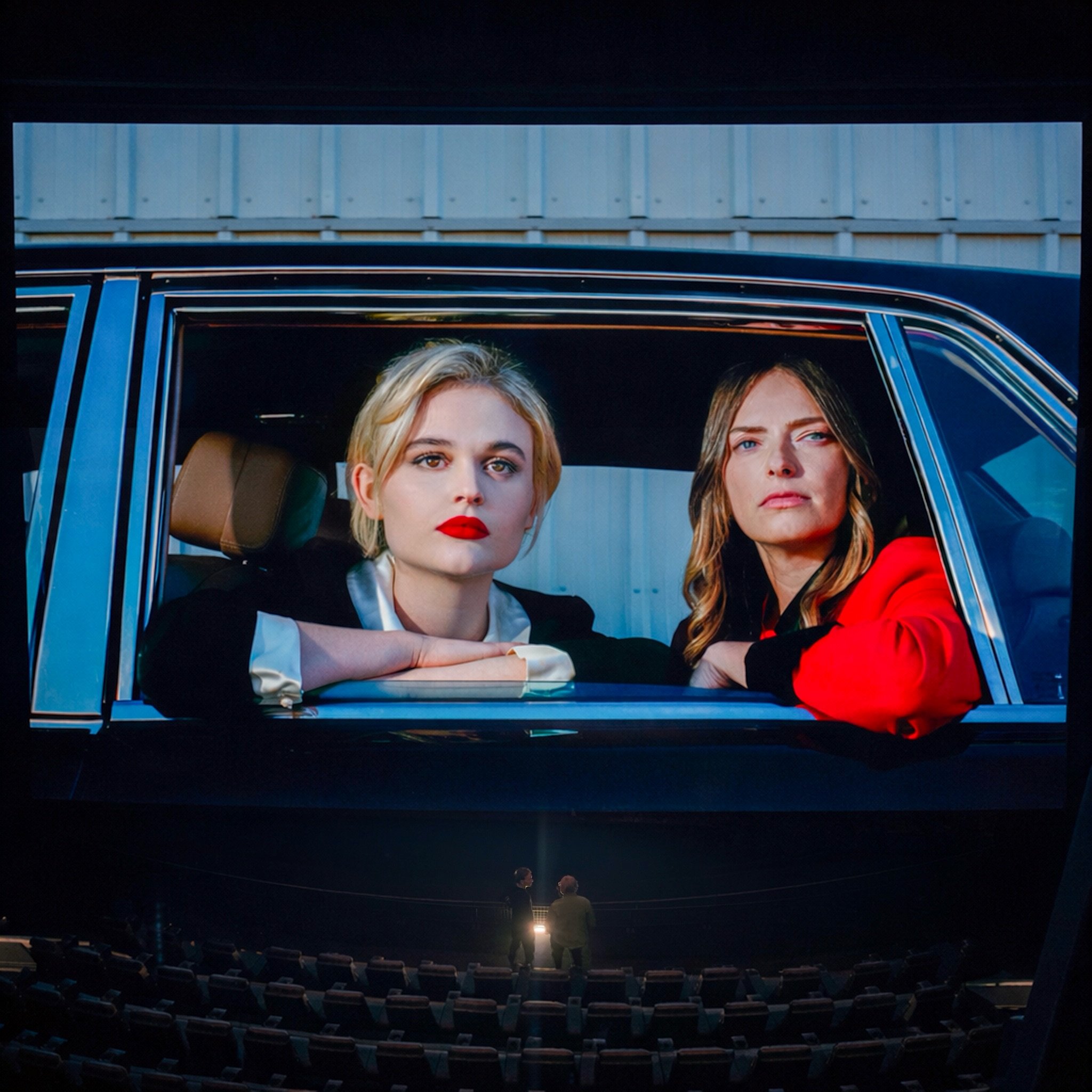 If you zoom into the bottom of this, you can see me and Bruce standing there and what you&rsquo;re looking at is a giant Imax screen this is us checking a frame for CHAPTER 51 the film is out on streaming now go check it out and tell me which is your