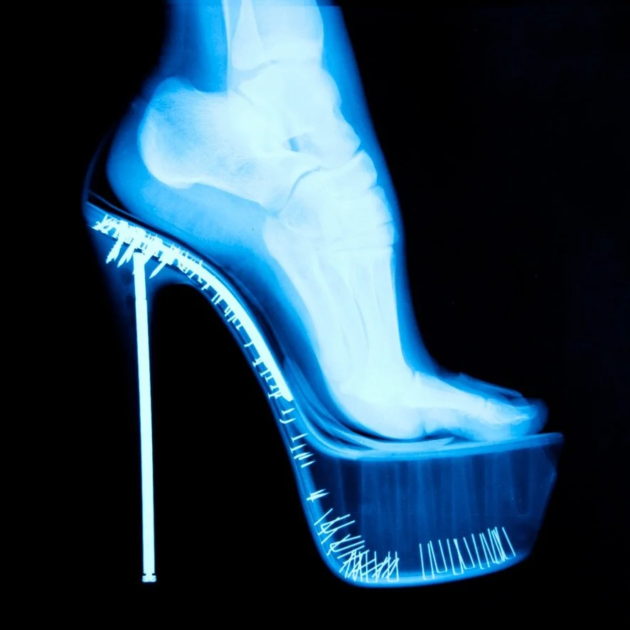X-Ray High Heel. From my new book that&rsquo;s out now. Who made this shoe?