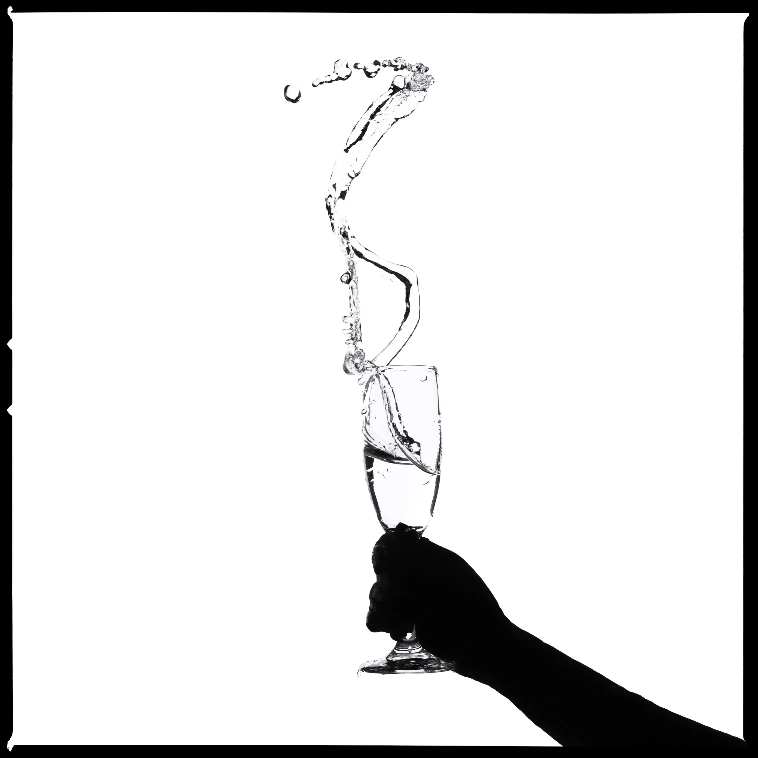 Glass of Champagne Silhouette