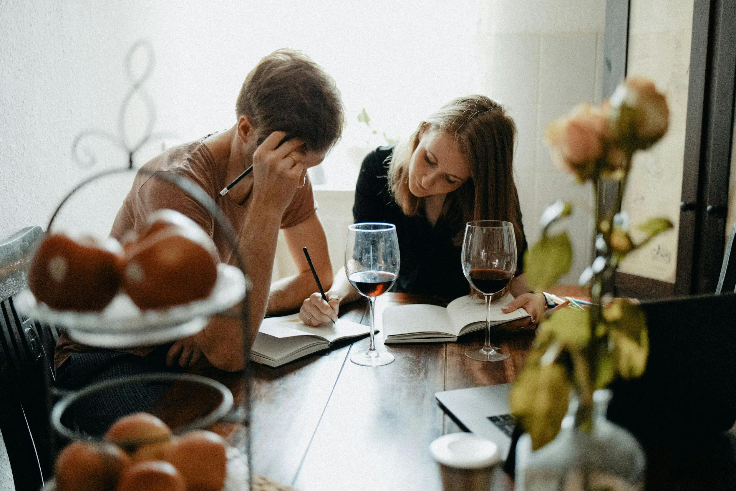 Wine and journaling