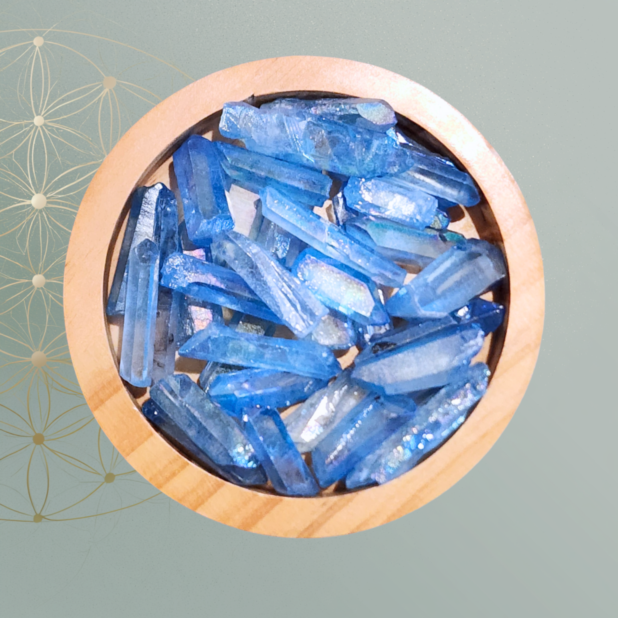Aqua Aura Quartz Points