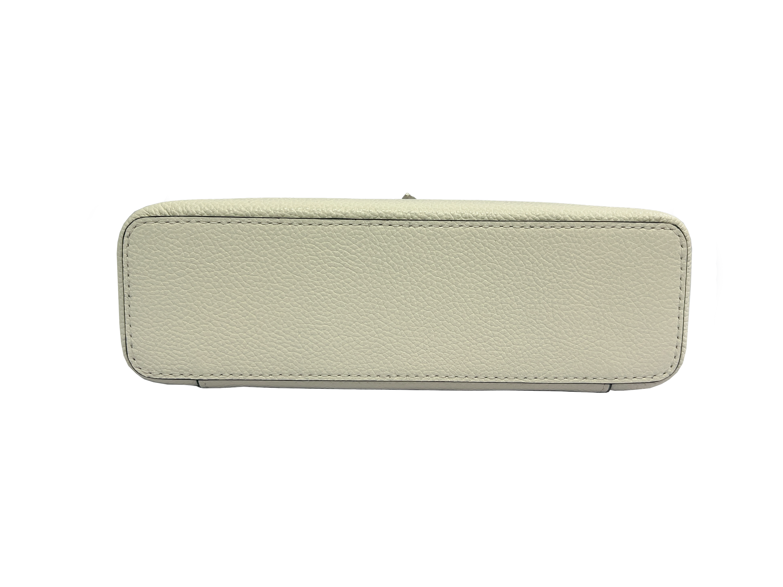 SU26 OL P05 Key Item Pebble Leather Small SLG Top Handle crossbody SY1 CASHEW MILK - bottom.png
