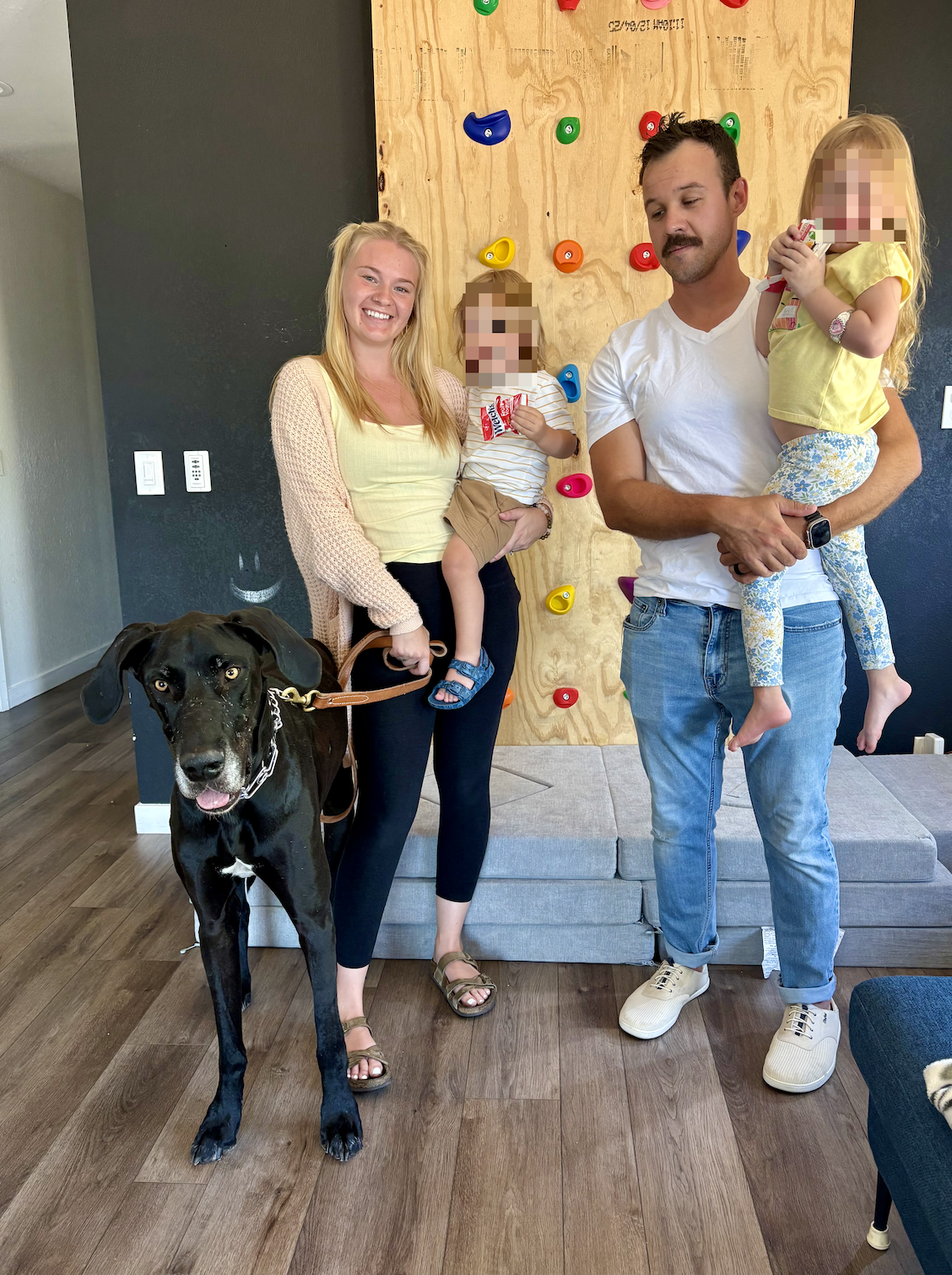 "Lucky has been such a wonderful addition to our family...She's been so gentle with the kids...As she's settled in, her personality has really started to shine. She is the biggest sweetheart, loves to "talk" and absolutely adores attention...We could