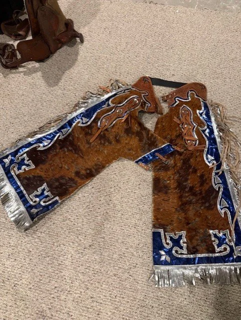 Hilason - Metallic Blue/Silver Chaps - Used