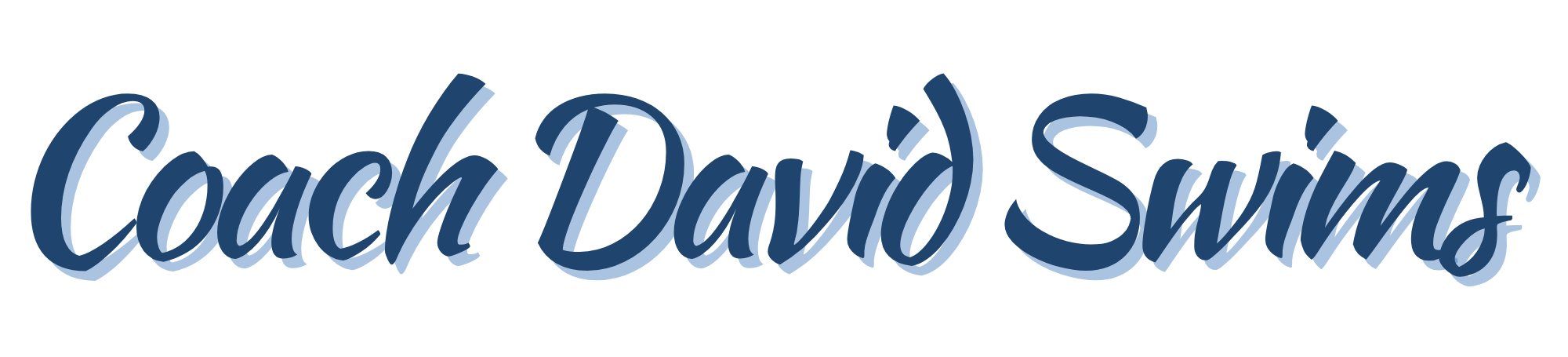 Coach David Swims in large, stylized font.