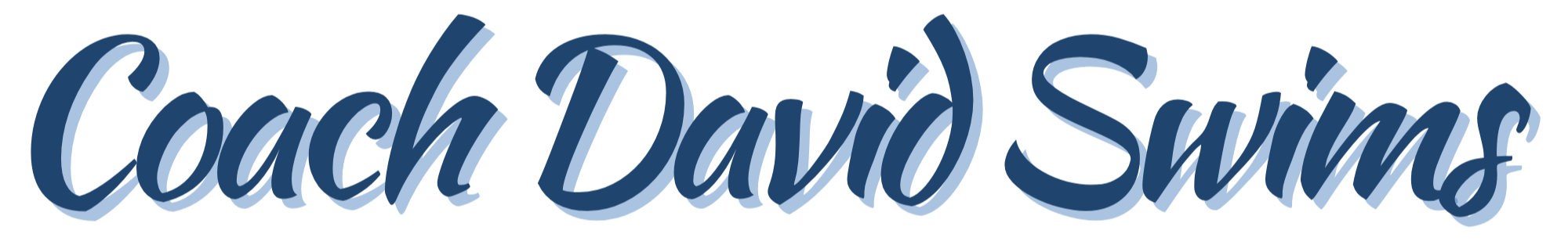 Coach David Swims in bold stylized text.