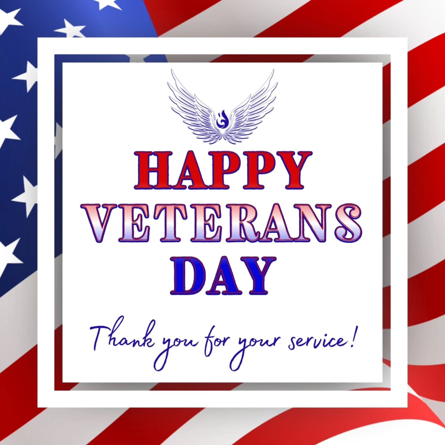 Thank you to all Veterans and their families for your service and sacrifice!