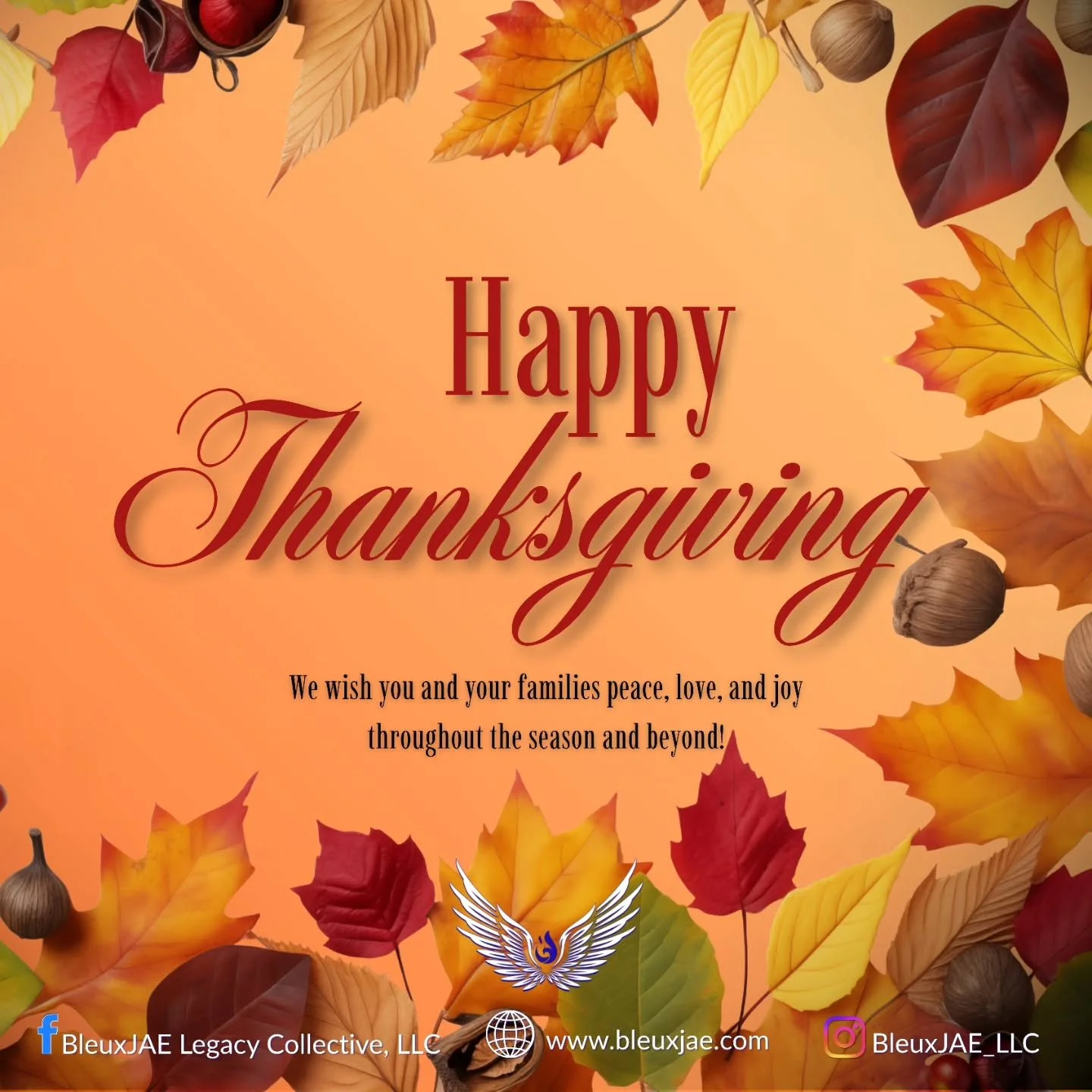 Have a safe and Happy Thanksgiving, from our family to yours!