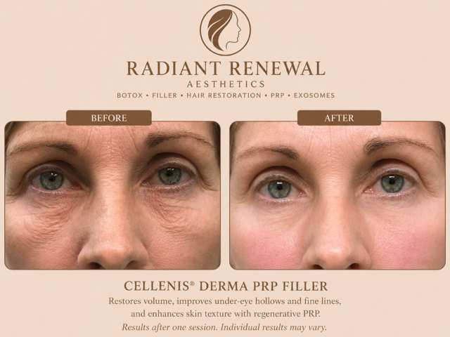 Cellenis Derma PRP filler treatment to restore volume and improve skin texture naturally.