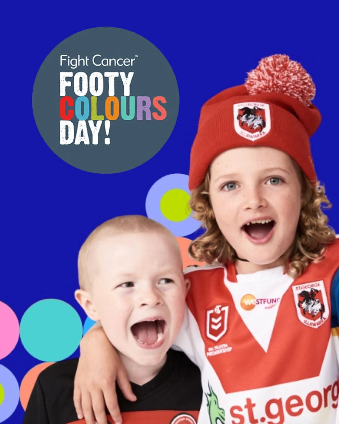 On Friday, 4th September, our Cove village is teaming up for a cause very close to our hearts as we take part in the Fight Cancer Foundation's Footy Colours Day.

Every year in Australia, more than 950 children and young people are diagnosed with can