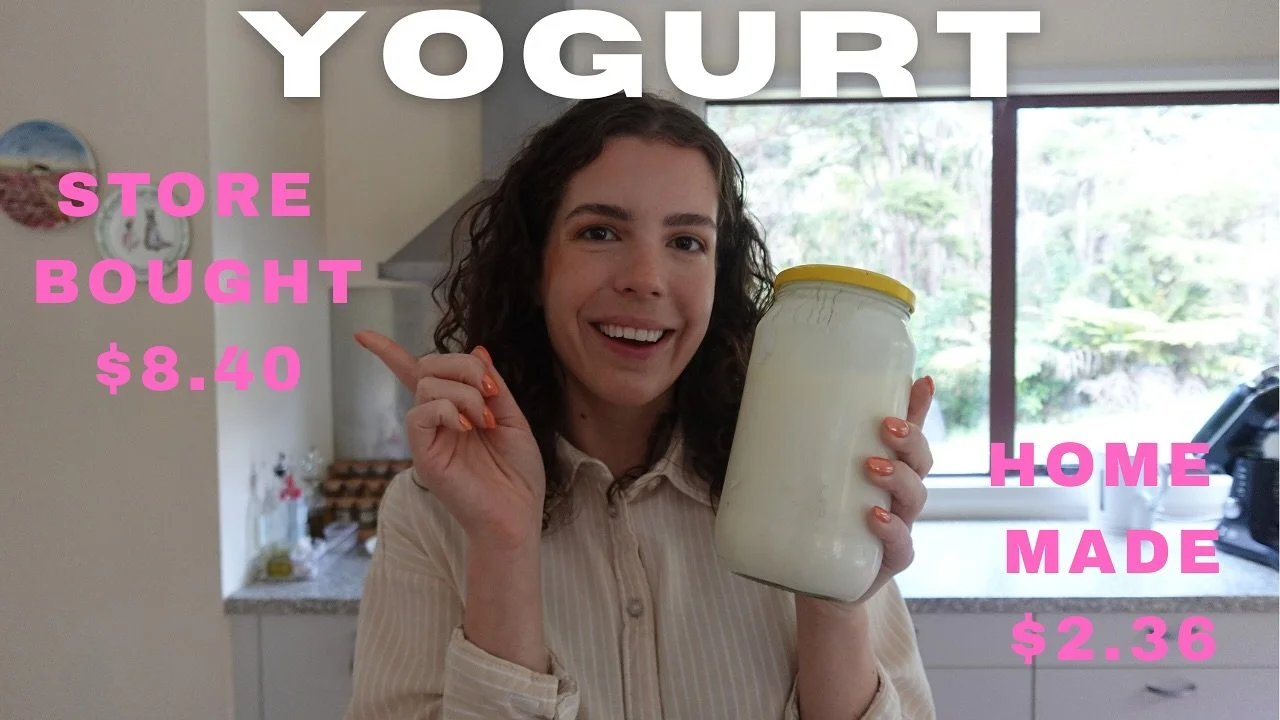 How to make Yogurt from scratch: new video is up on YouTube! Click the link in my bio to watch! 

The price difference is crazy! 

I will be doing more homemade versus store bought videos over there in the future as well ❤️

And if you haven&rsquo;t 