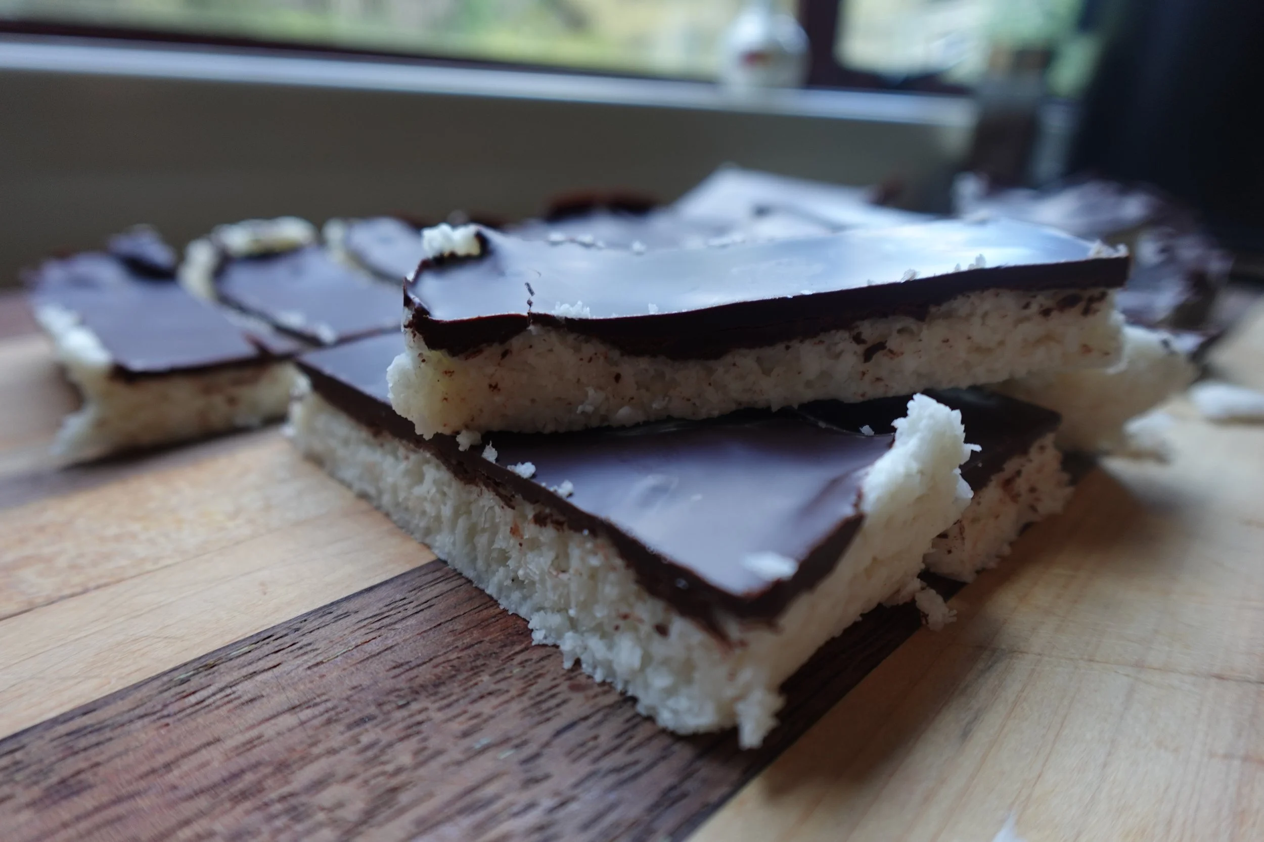 Chocolate coconut slice