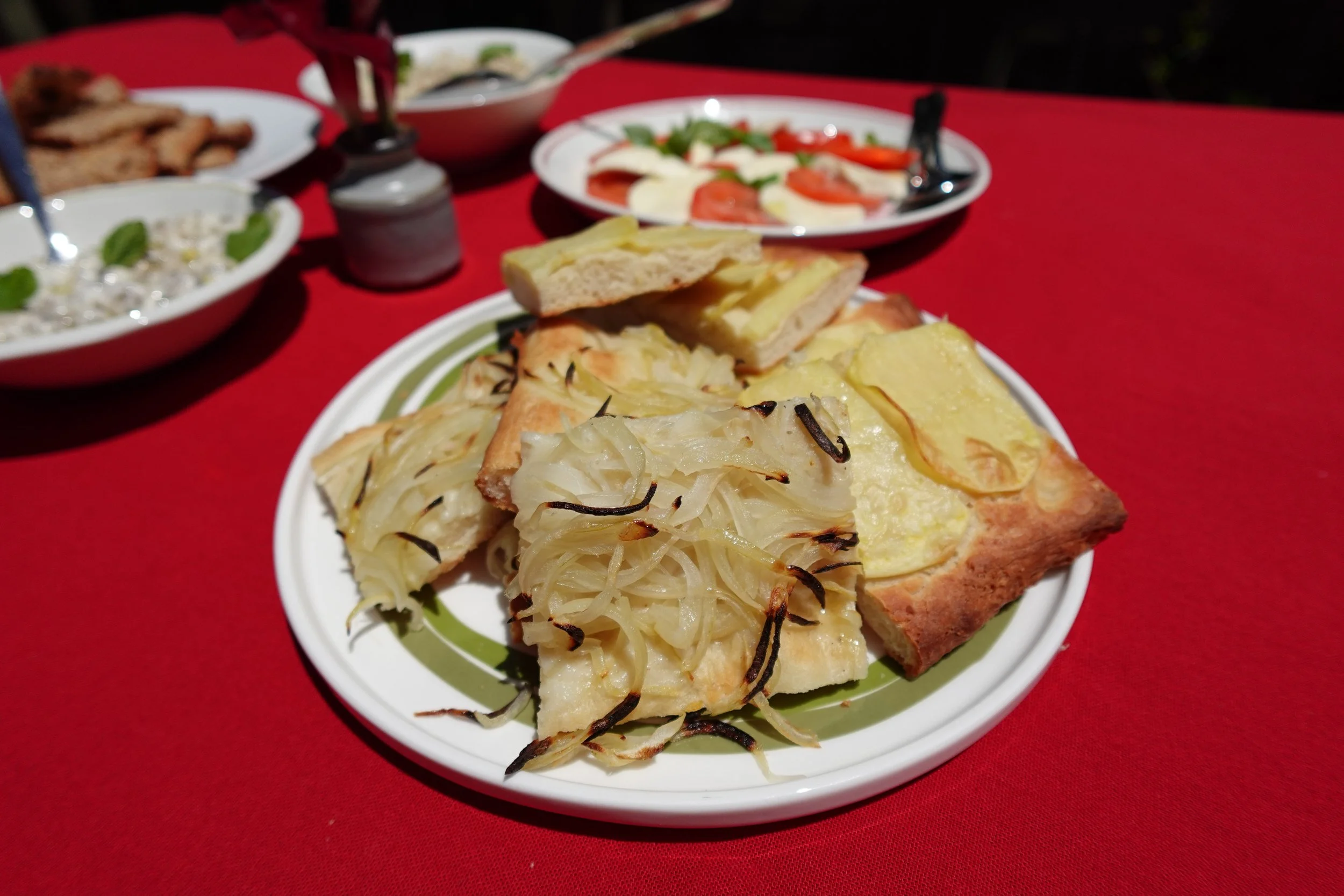 Onion no knead foccacia Alice Taylor Eats