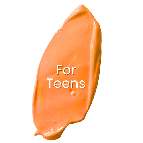 Orange-colored lip gloss with the words "For Teens" written on it
